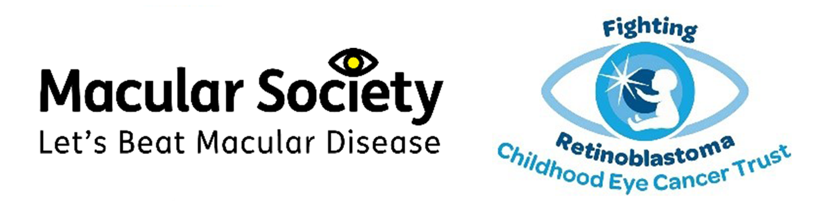 Macular Society logo with Childhood Eye Cancer Trust