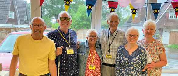 MS support group smiling and fundraising