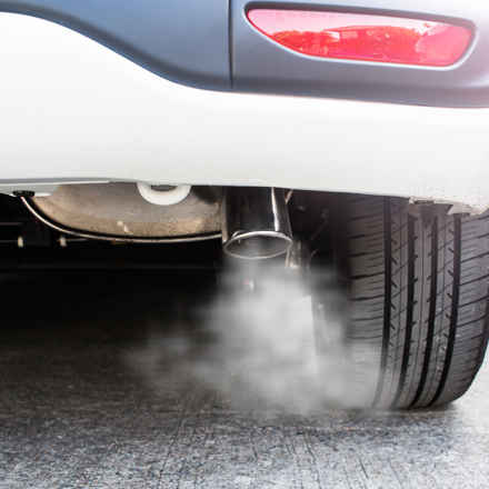 Car fumes, pollution, exhaust