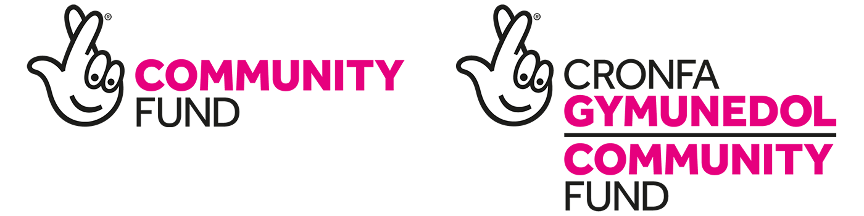 community fund logo in English and Welsh