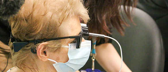 Lady wearing bionic eye